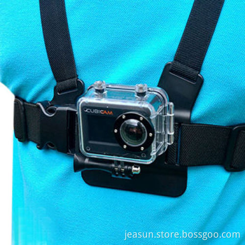 Wearable Underwater Action Camera with Waterproof Housing & Chest Strap
